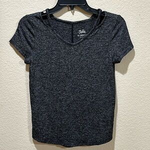 Dark Gray Knit Justice Top